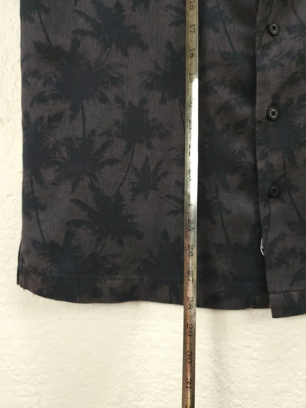 Nat Nast Shirt Mens Medium Brown Silk Cotton Palm Tree Tropical Hawaiian Aloha